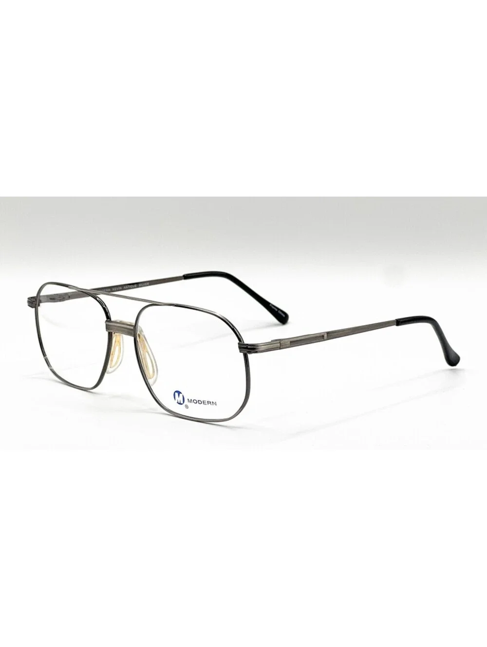 Modern Kevin Antique Silver Full Rim Authentic Eyeglass Frames 58-18-145